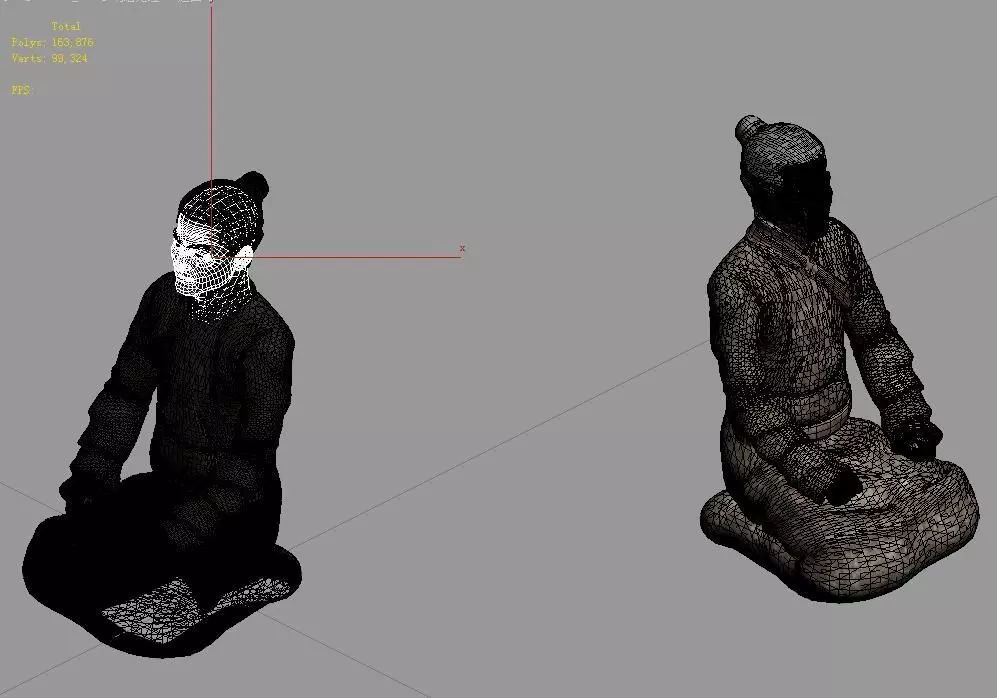 Model - Male Terracotta Warriors and Horses 01 3D model_0