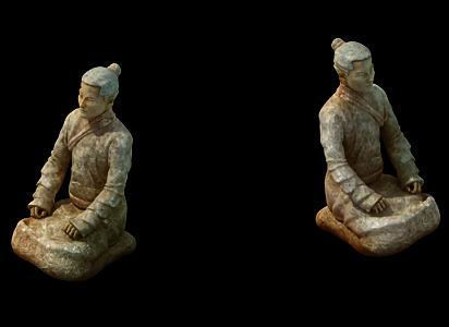 Model - Male Terracotta Warriors and Horses 01 3D model_1