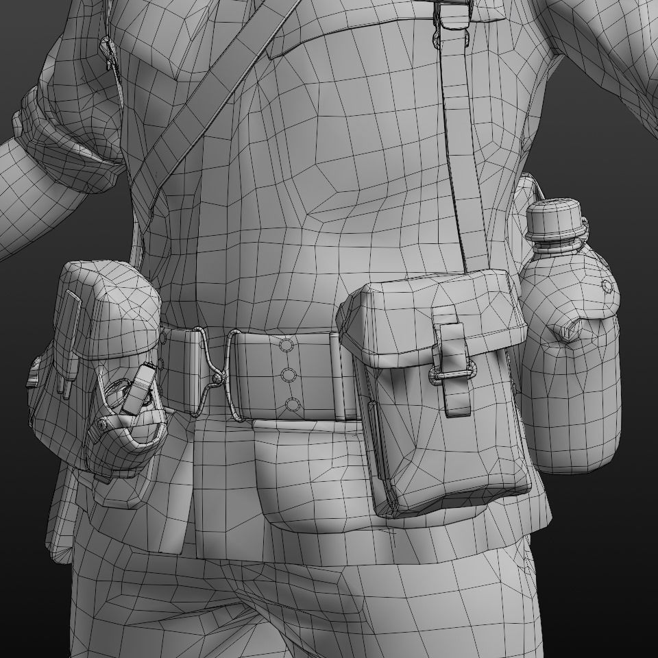 3D model Vietnam War American Soldier Rigged VR / AR / low-poly | CGTrader