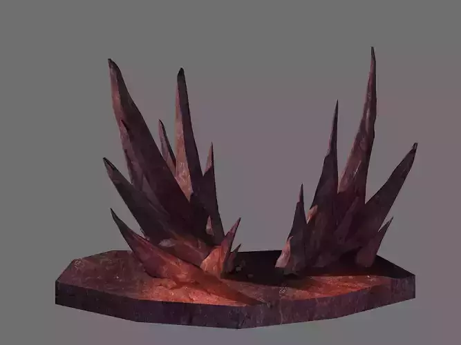 Game model - prominent volcanic stone teeth