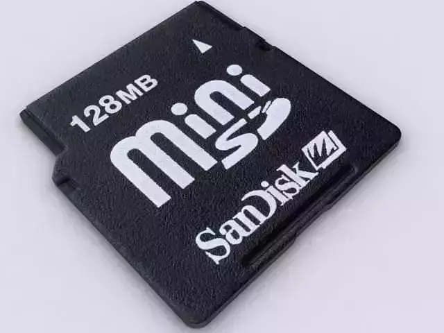 MiniSD sandisk mini sd card 3D model