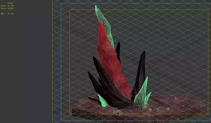 Game Model - Outstanding Volcanic Stone Teeth 03