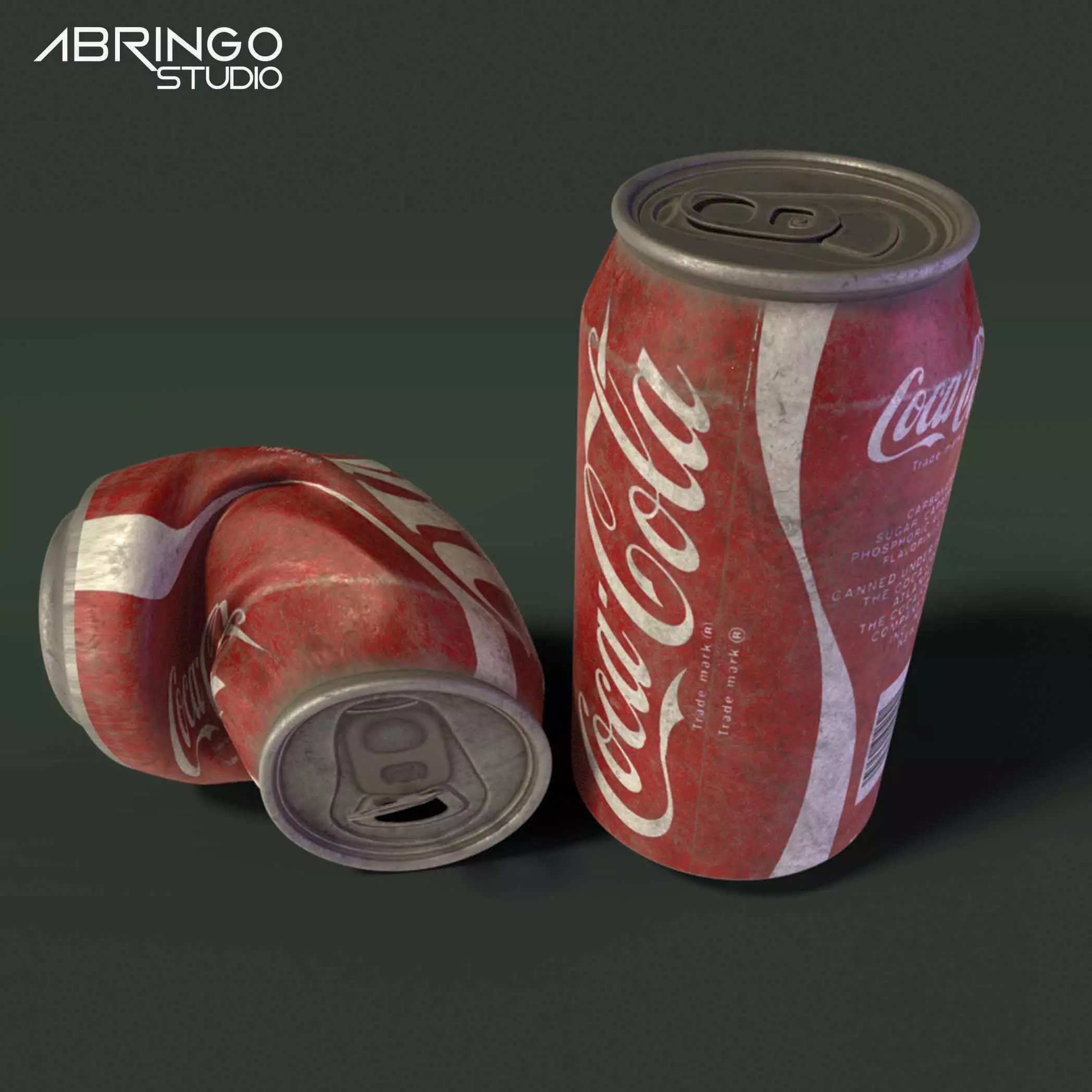 Coca Cola Can Low-poly 3D model_0