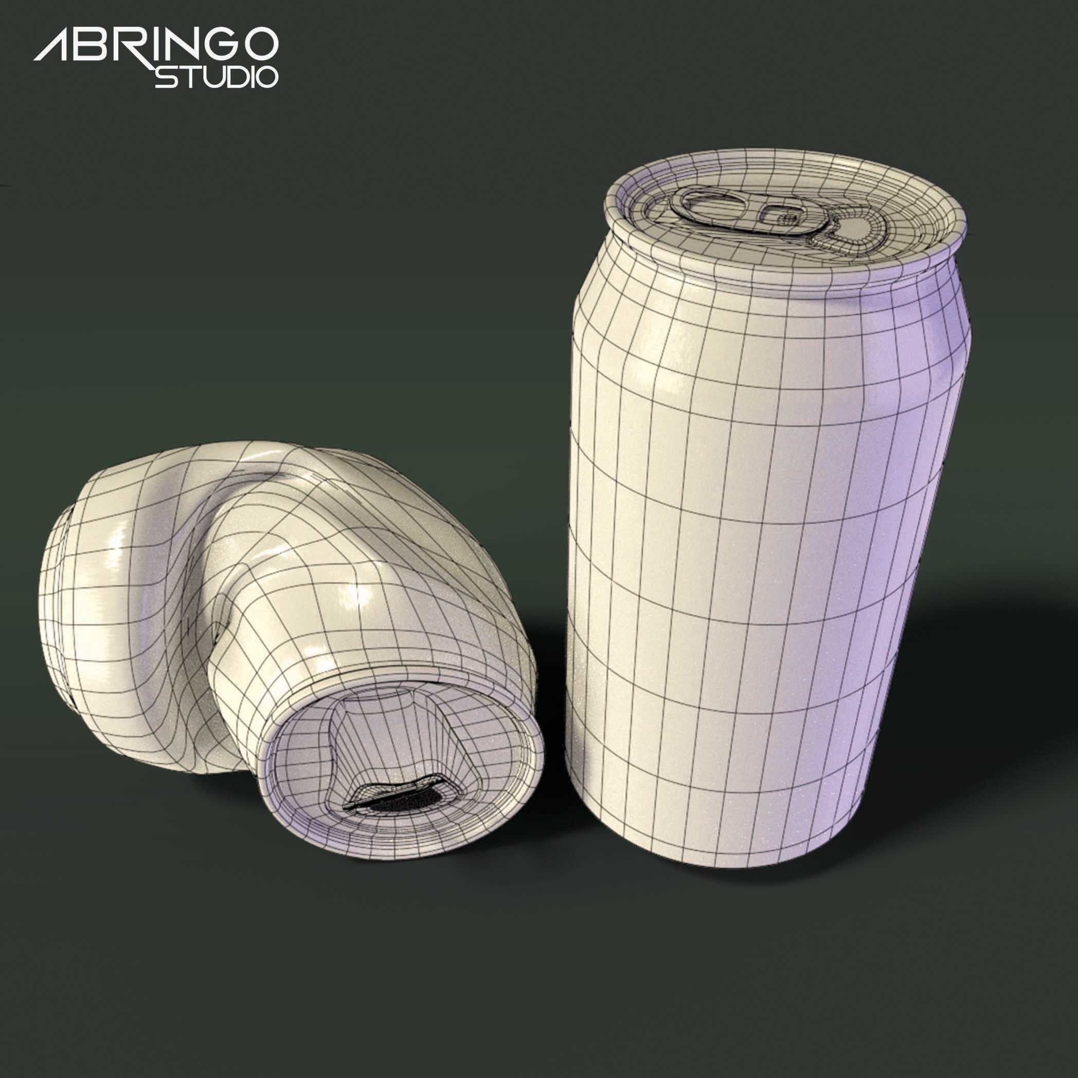 Coca Cola Can Low-poly 3D model_4