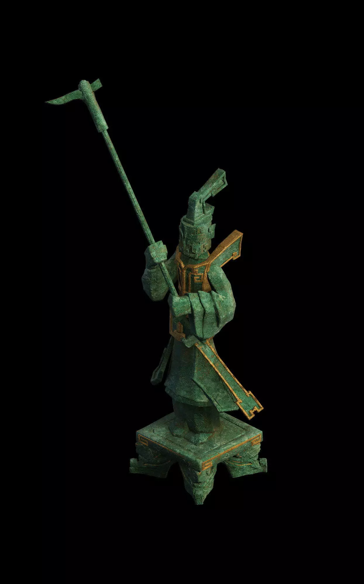 Game model - demon official statue 1 3D model_0