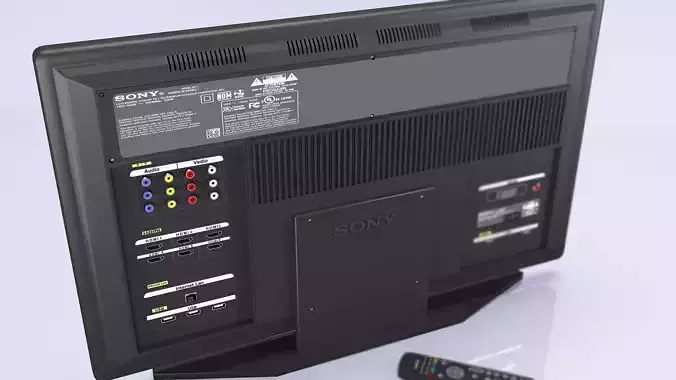 Tv Sony and Remot 3D model