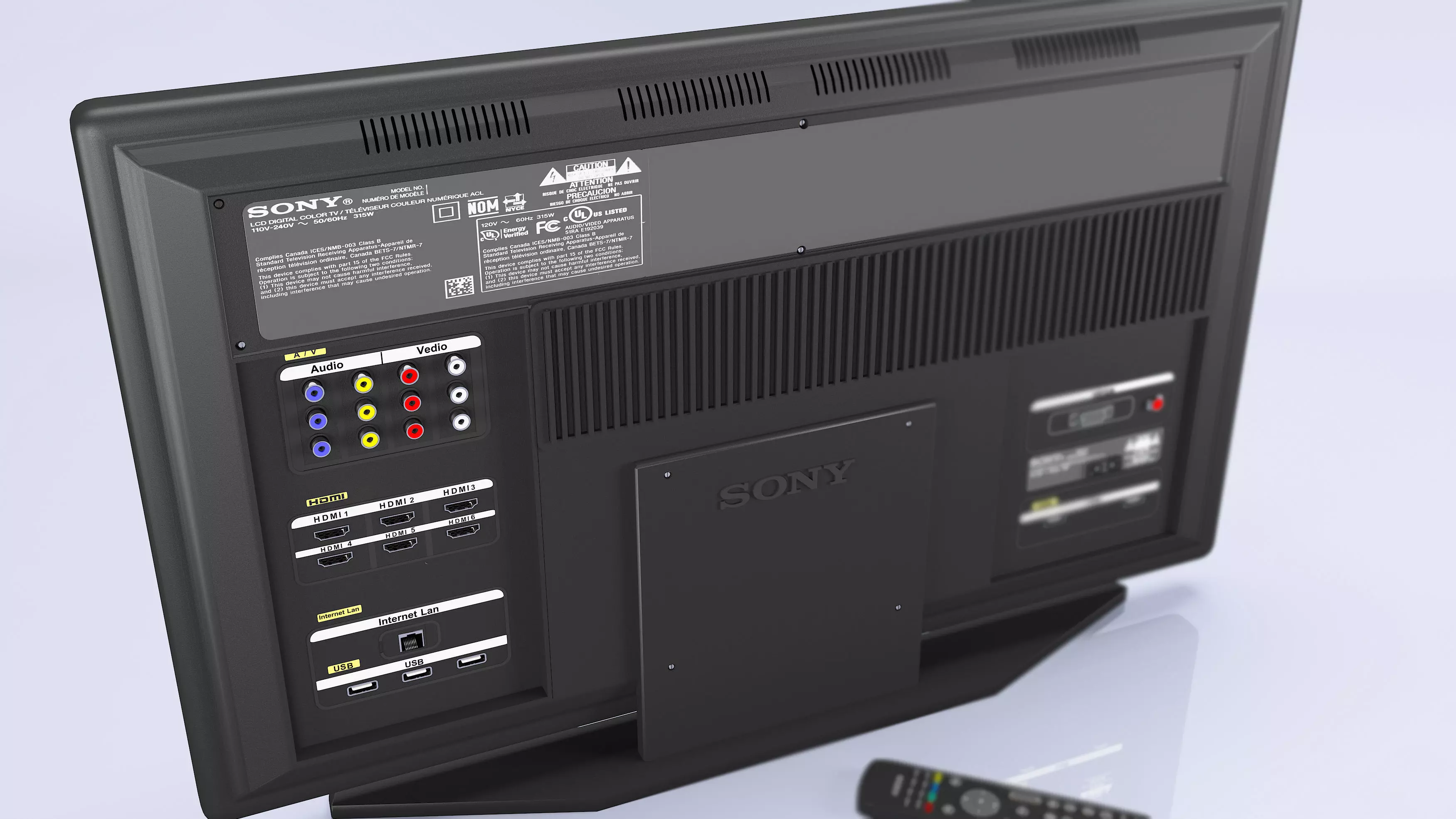 Tv Sony and Remot 3D model