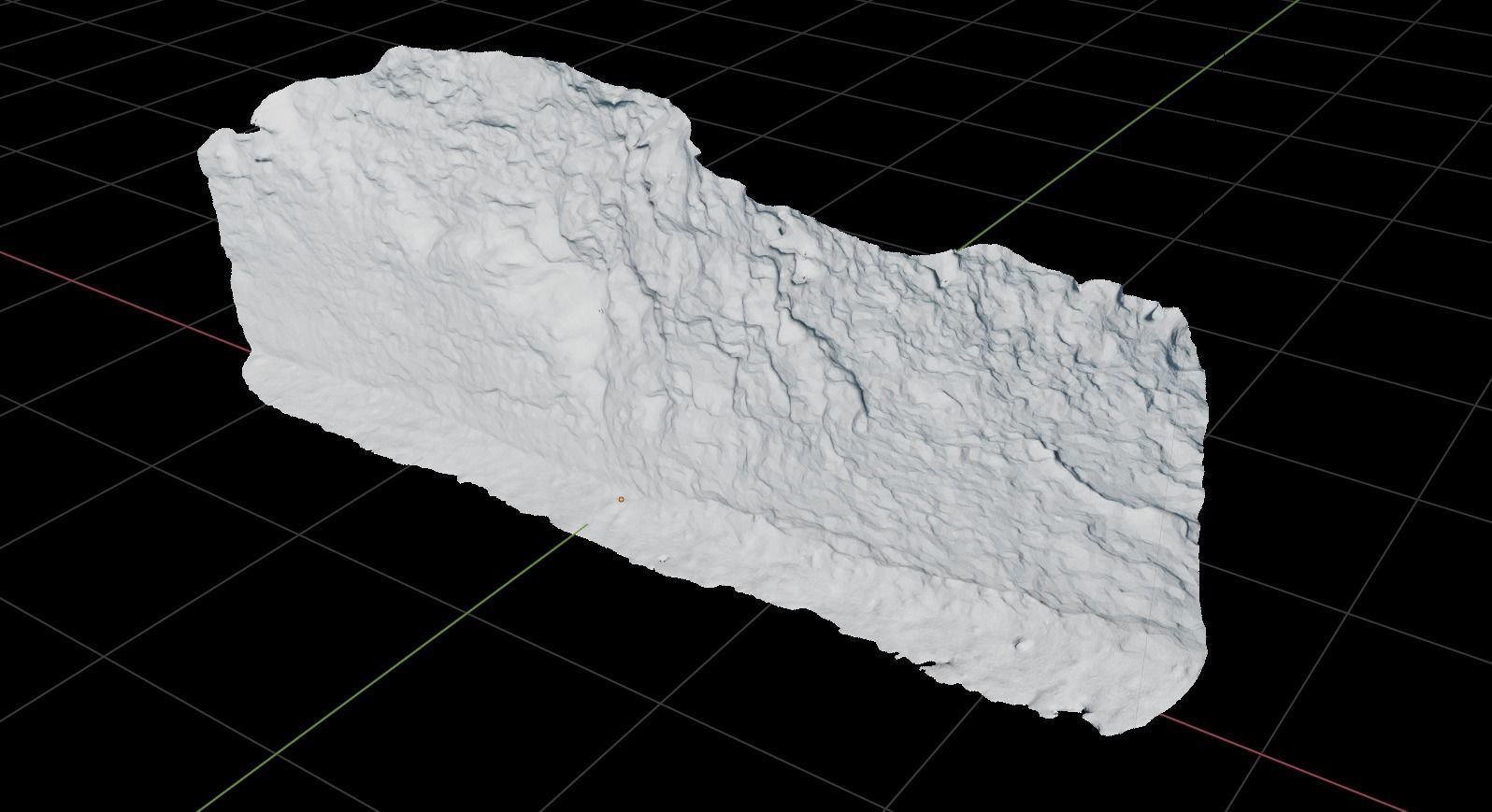3d scanned cliff 003 Low-poly 3D model_5
