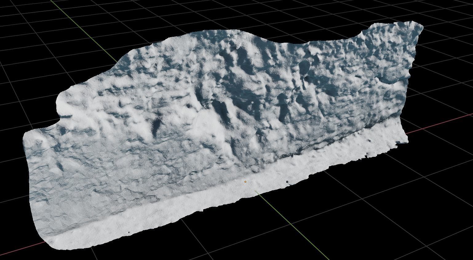 3d scanned cliff 003 Low-poly 3D model_4