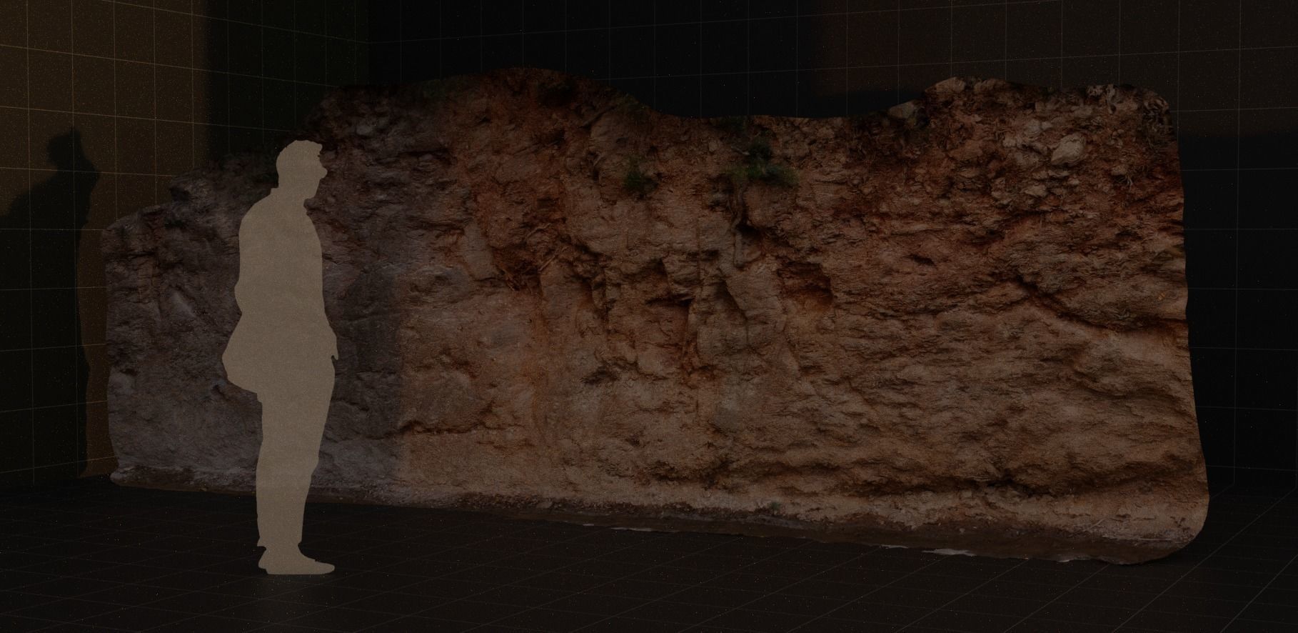 3d scanned cliff 003 Low-poly 3D model_9