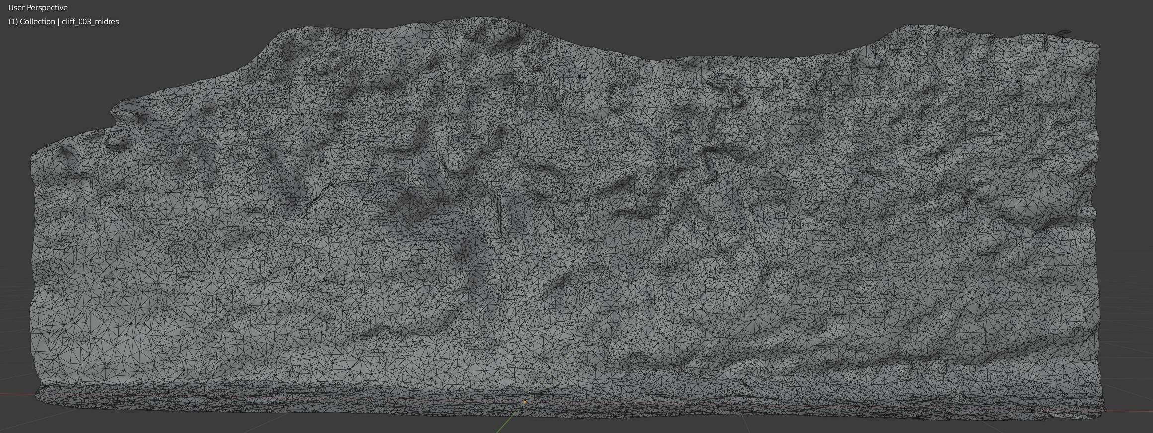 3d scanned cliff 003 Low-poly 3D model_7