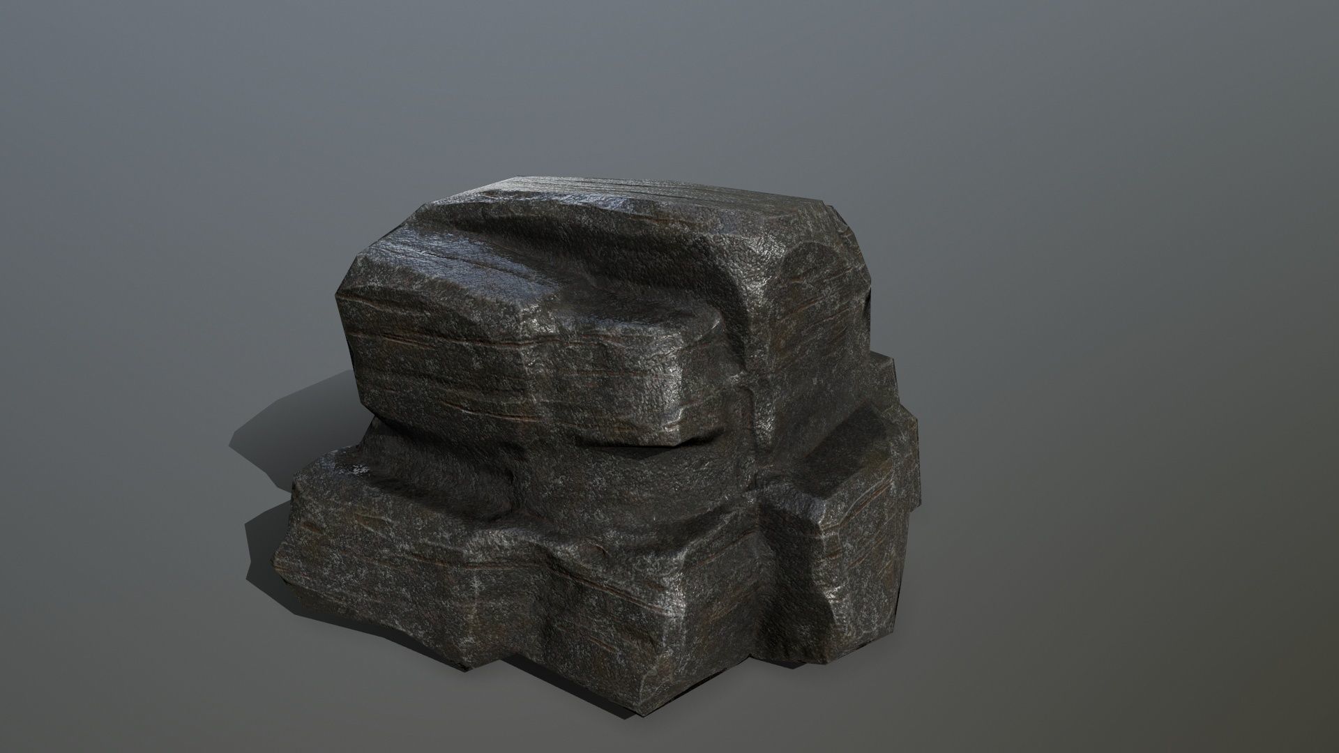 Rock Set Low-poly 3D model_5