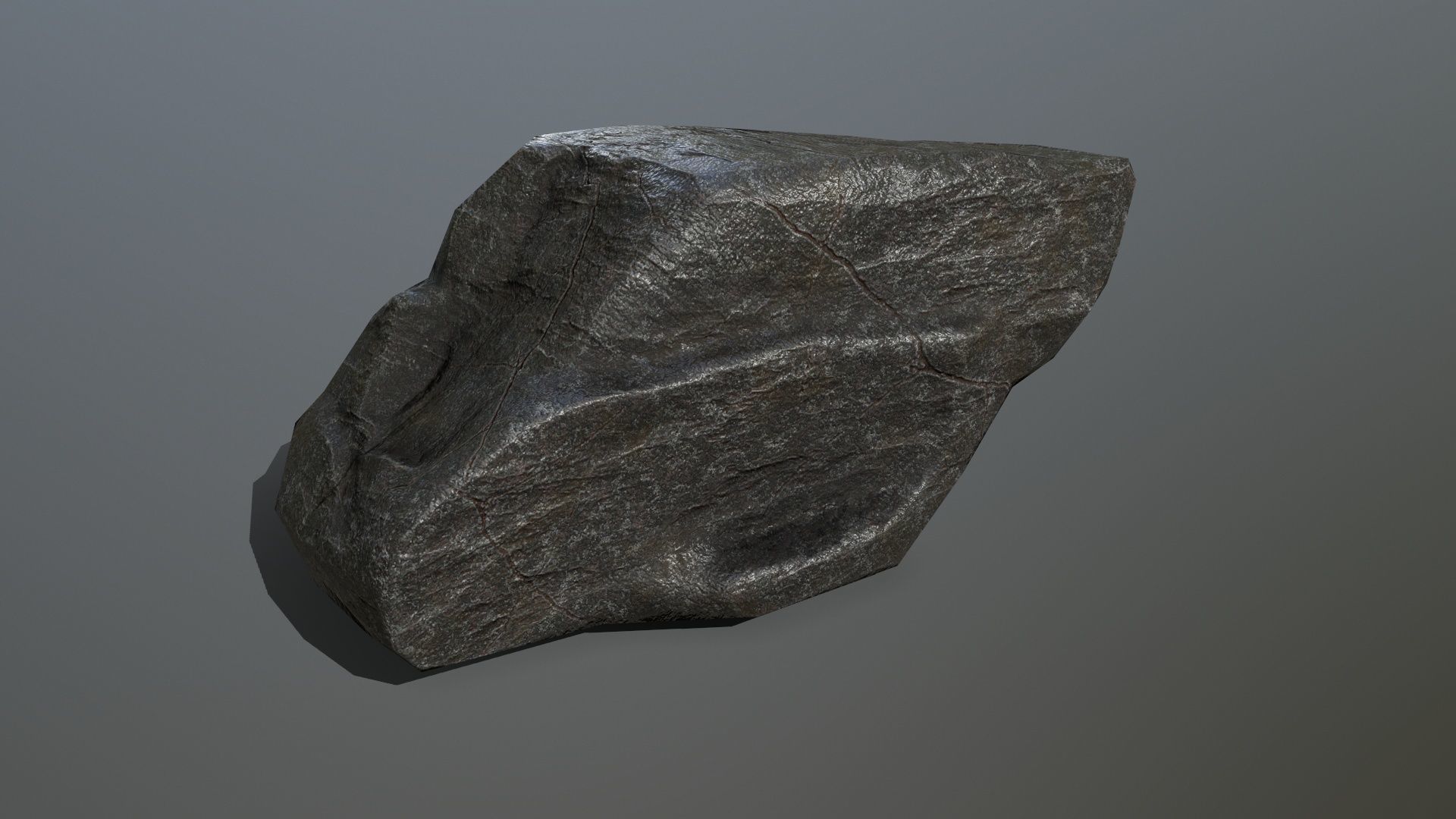 Rock Set Low-poly 3D model_7