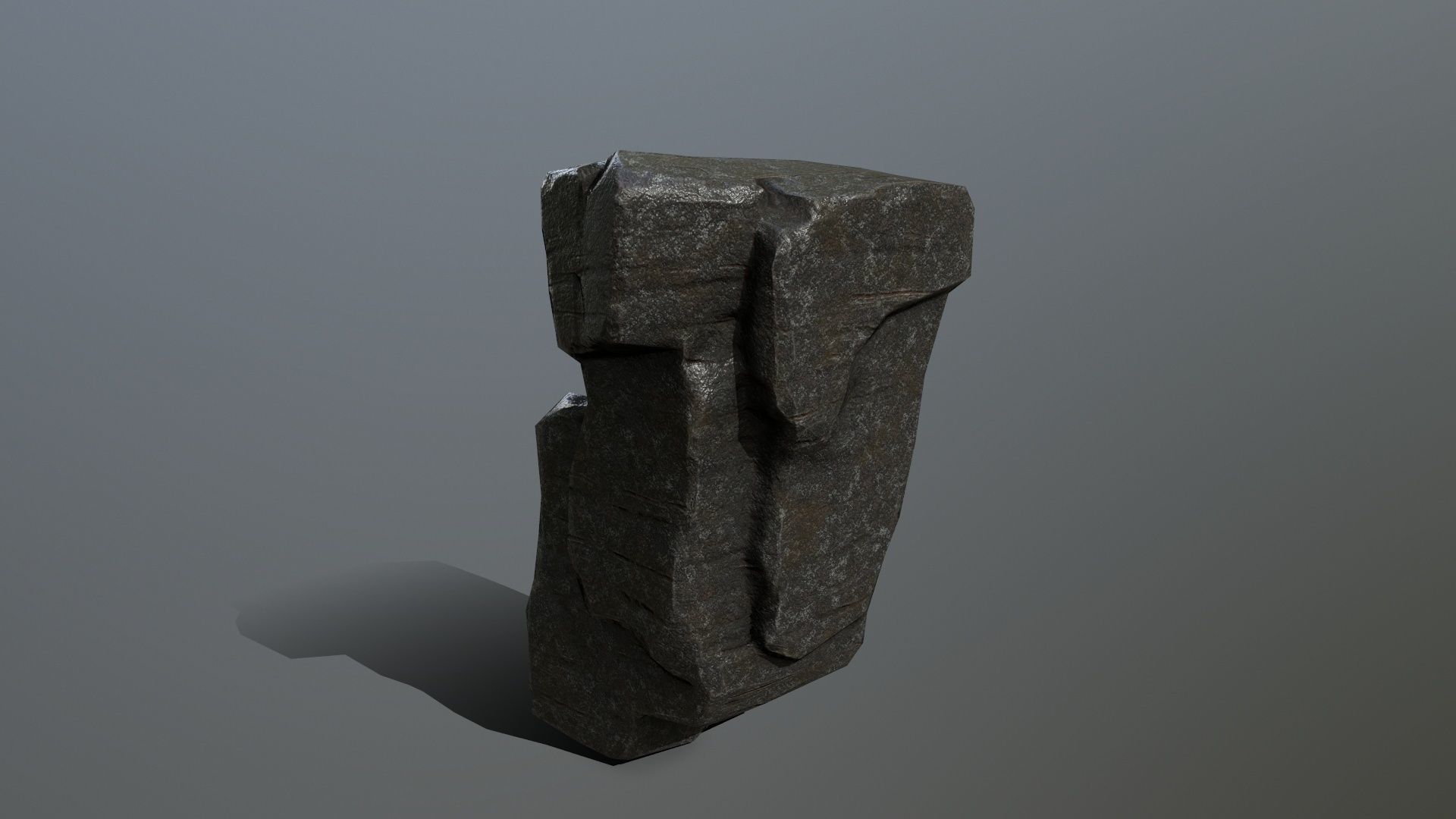 Rock Set Low-poly 3D model_3