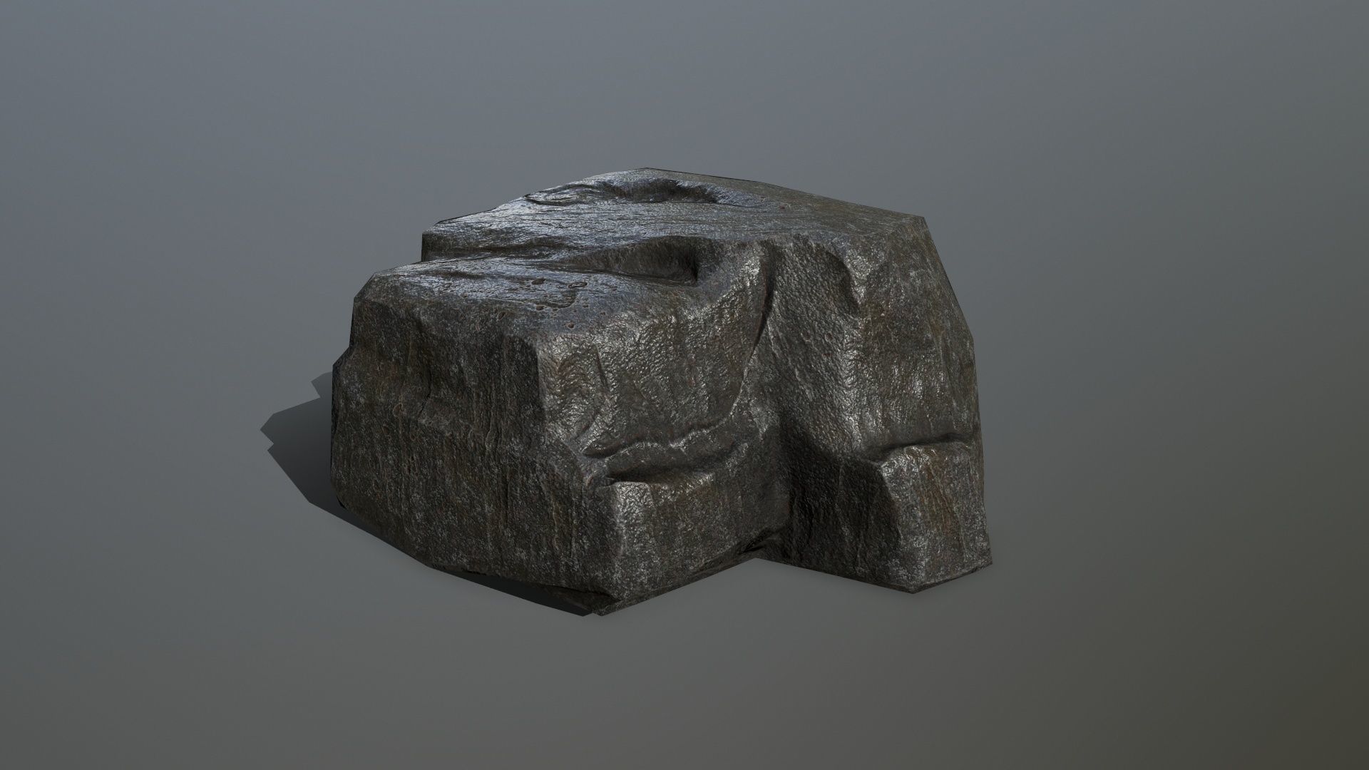 Rock Set Low-poly 3D model_14