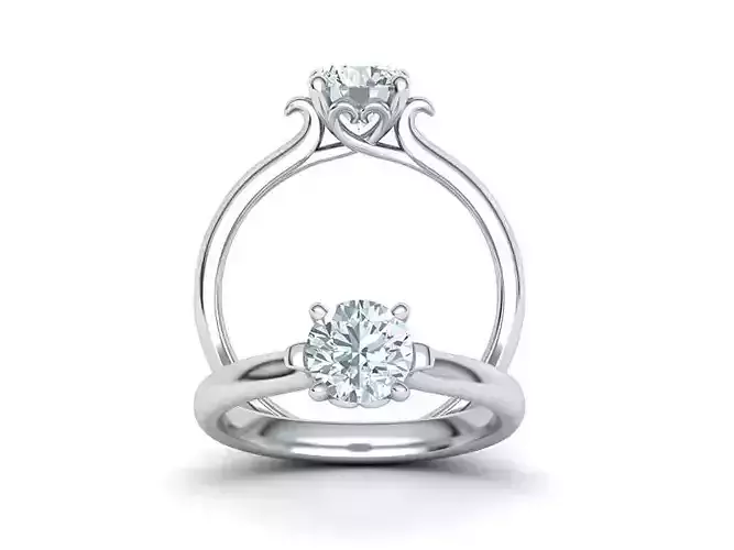 Own design Art-deco Engagement ring with 1ct stone 