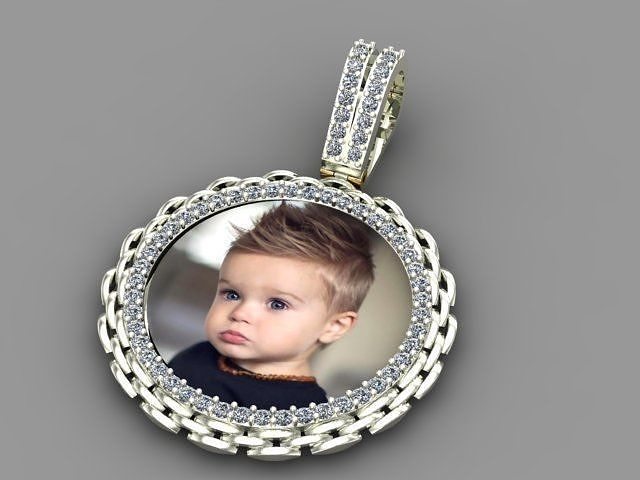 picture pendant chain STL 3D model