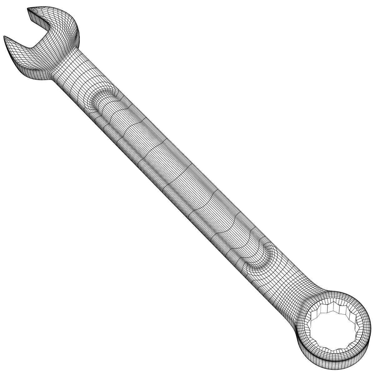 Combination Wrench 3D model_2