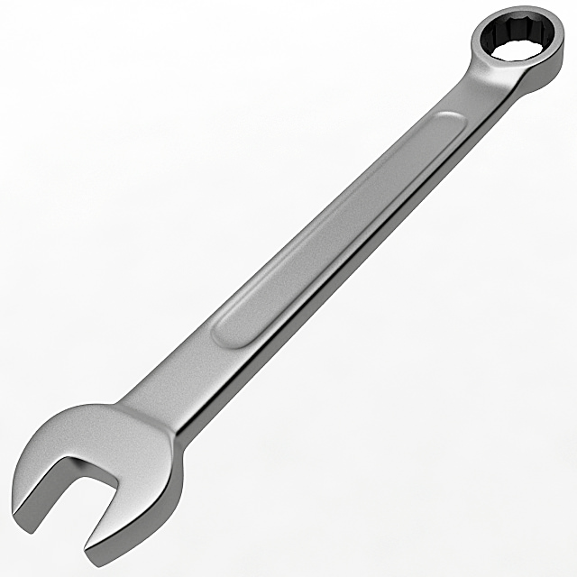 Combination Wrench 3D model_1