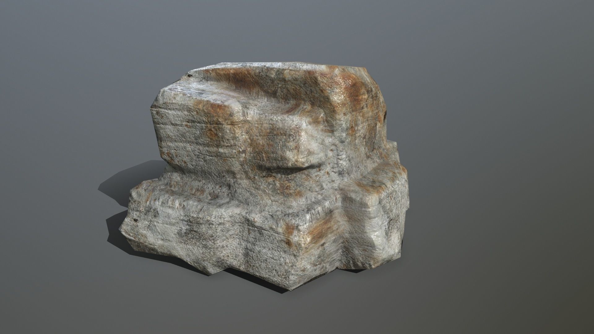 Rock Set Low-poly 3D model_9
