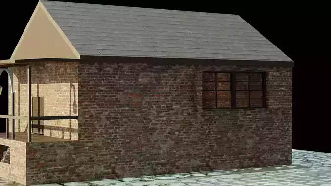 Medieval House Free low-poly 3D model