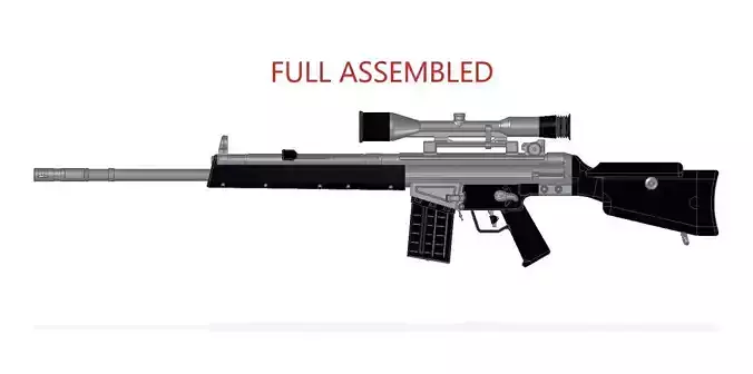 MSG-90 sniper rifle 3D model