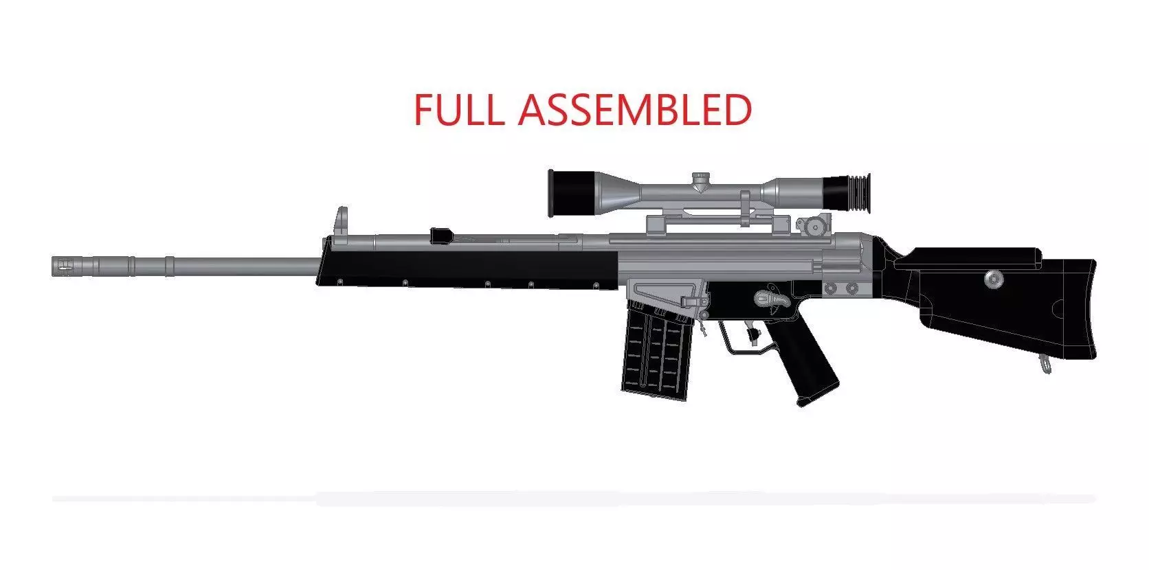 MSG-90 sniper rifle 3D model_0