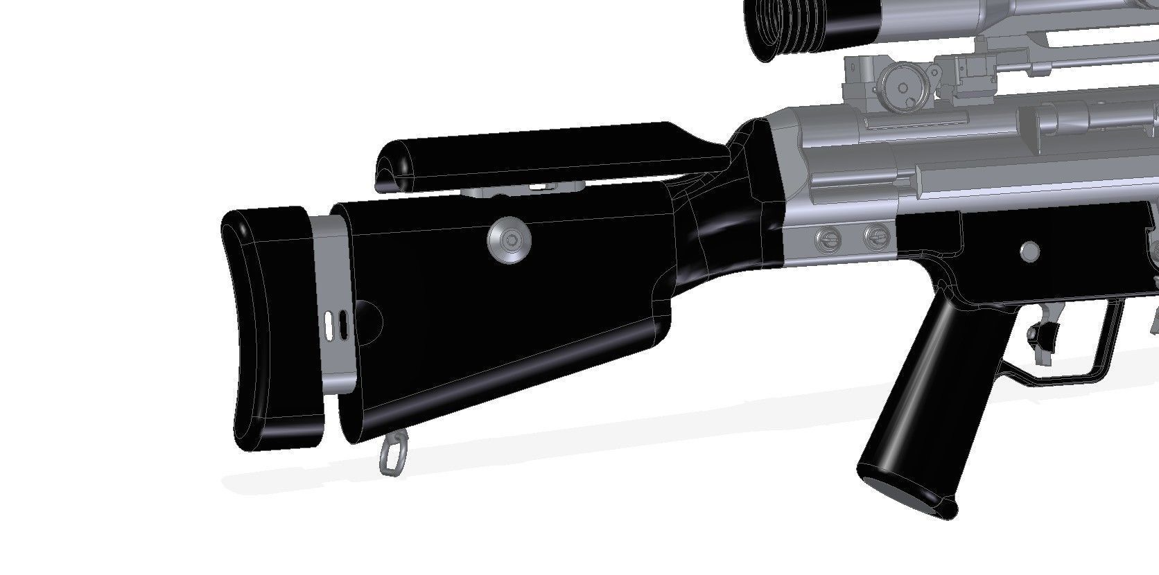 MSG-90 sniper rifle 3D model_10