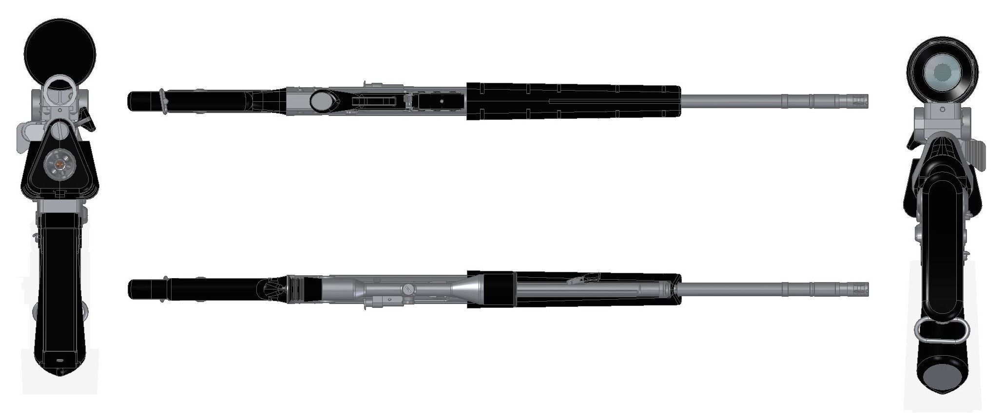 MSG-90 sniper rifle 3D model_16