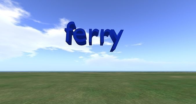 3D word ferry Free 3D model