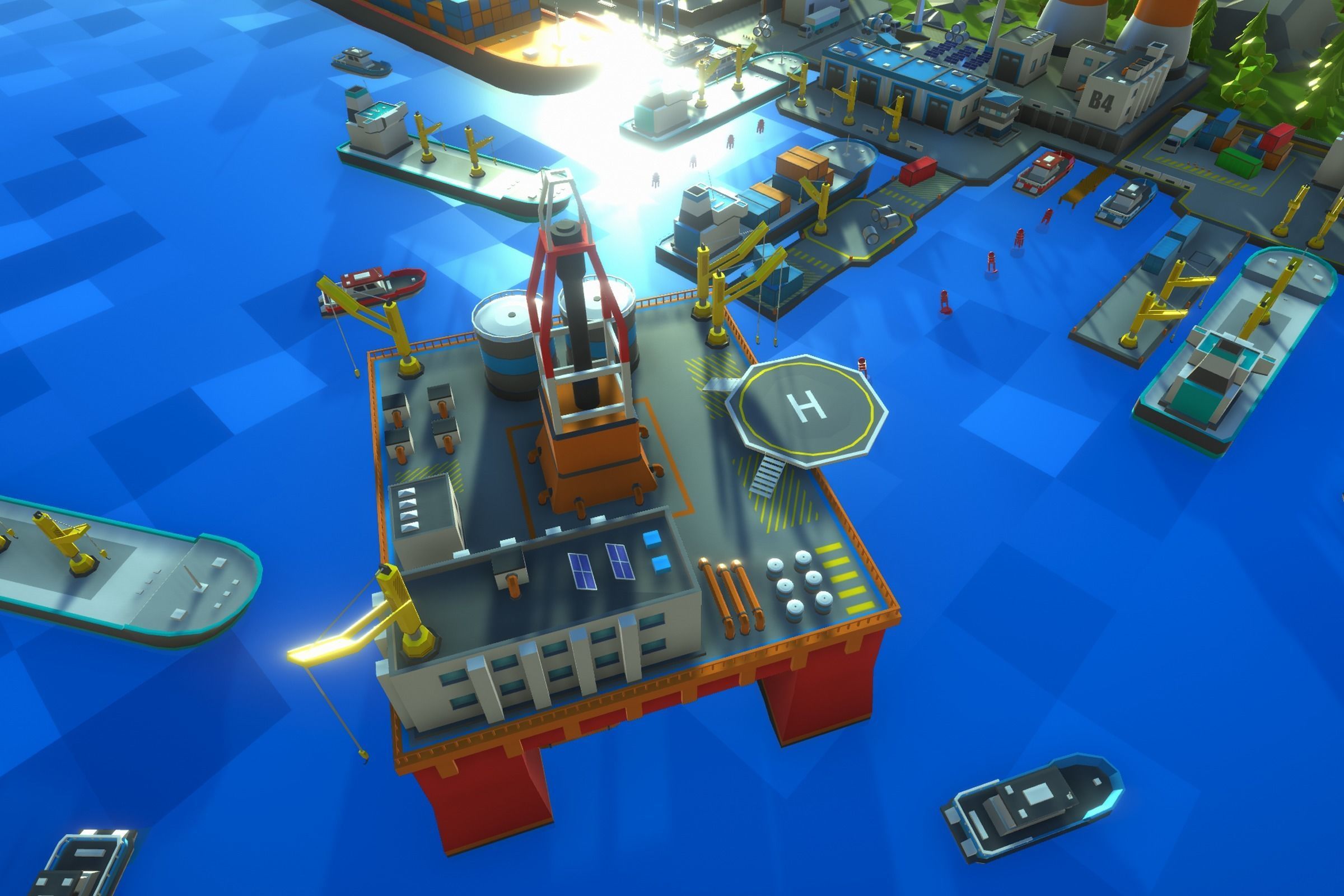 Unity Low Poly Dock Low-poly 3D model_5