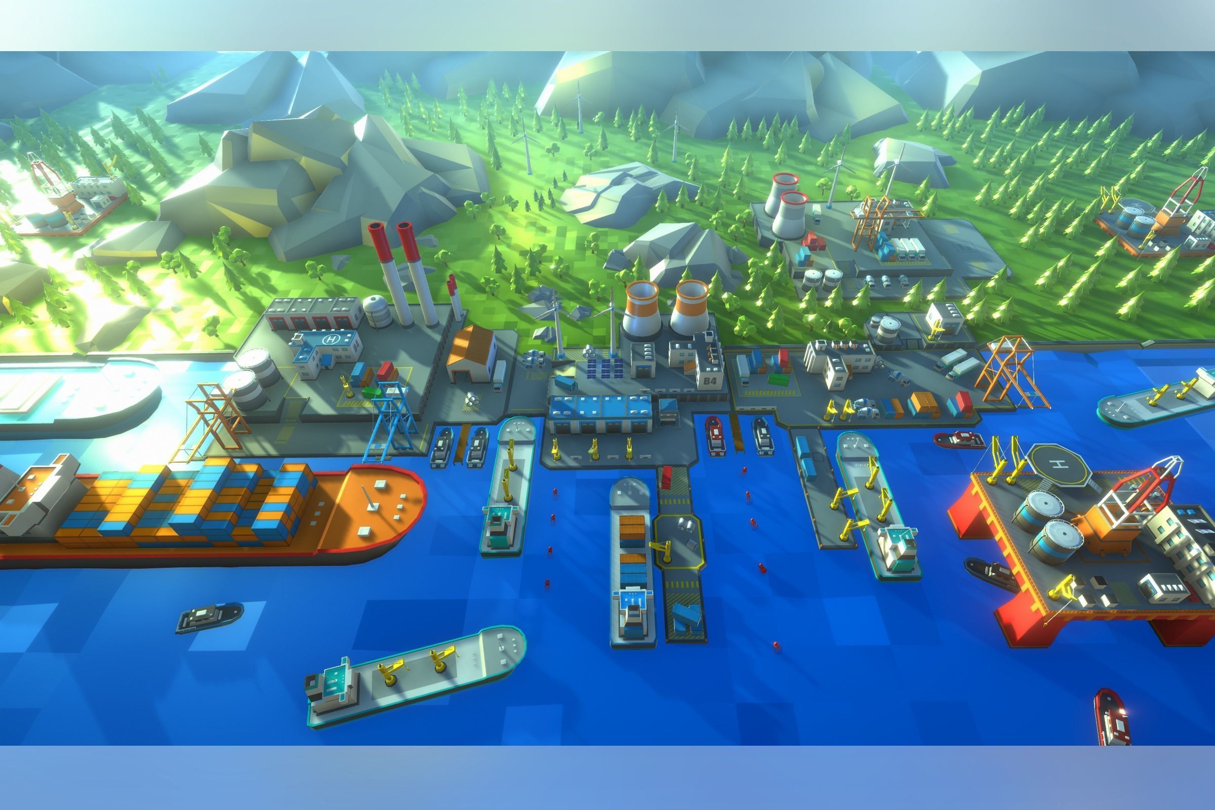 Unity Low Poly Dock Low-poly 3D model_6