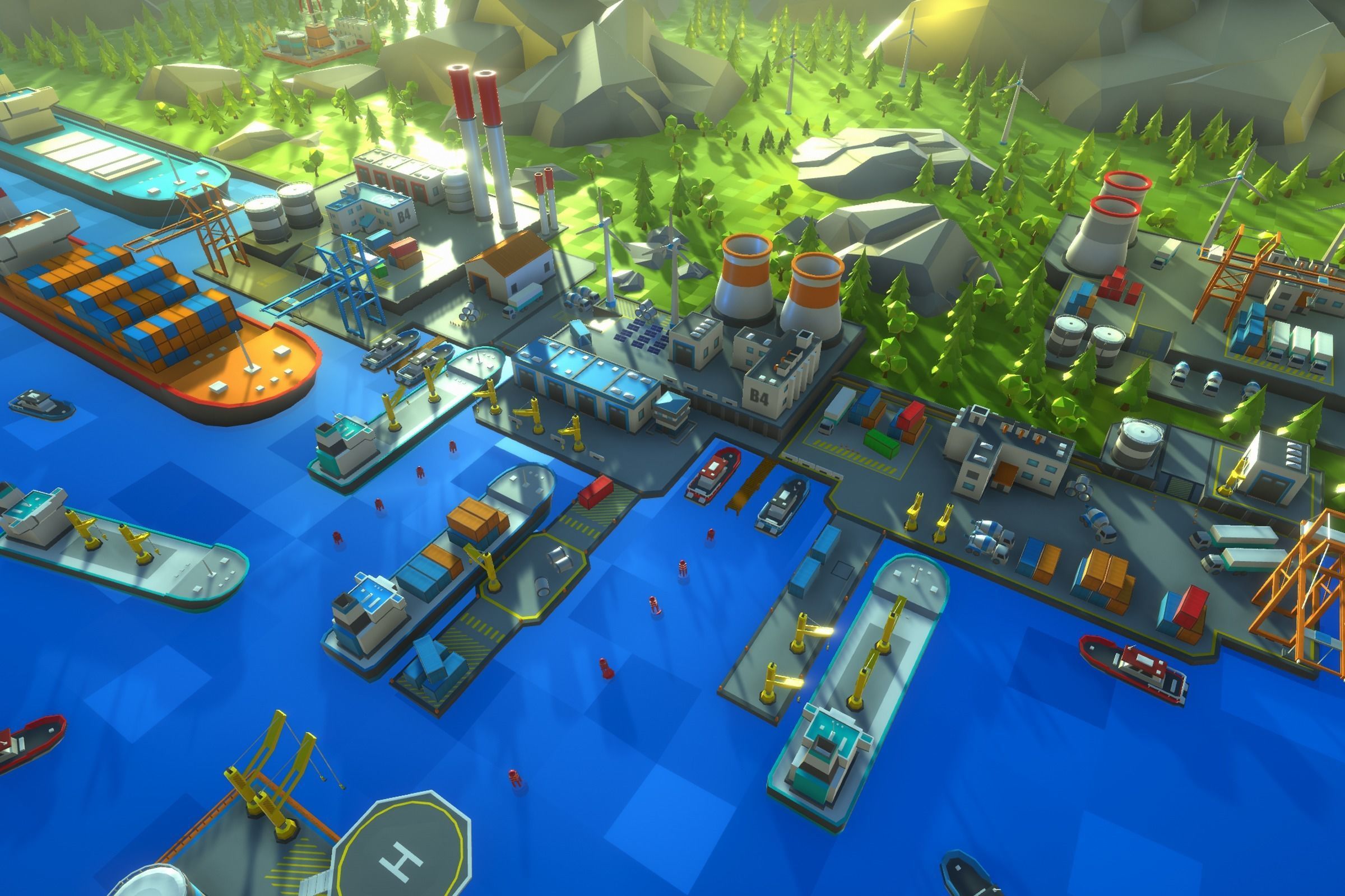 Unity Low Poly Dock Low-poly 3D model_2