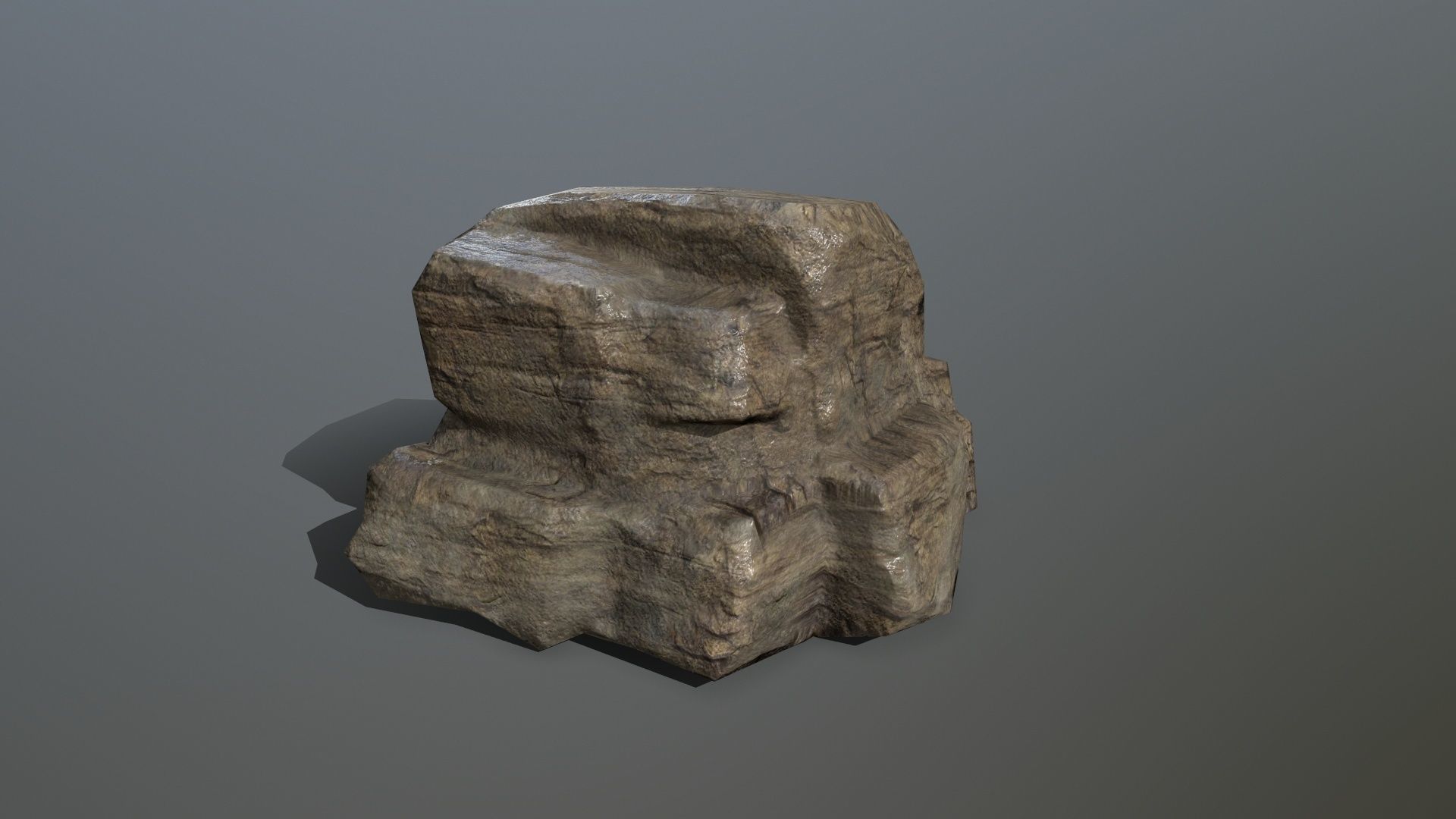 Rock Set Low-poly 3D model_7