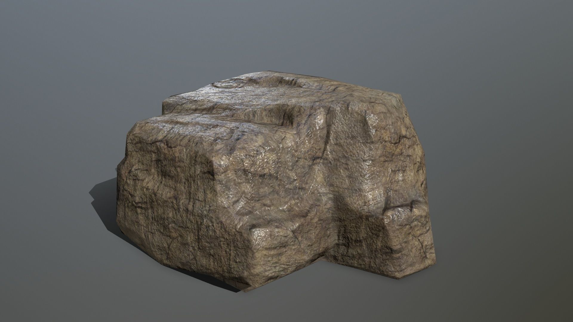 Rock Set Low-poly 3D model_11
