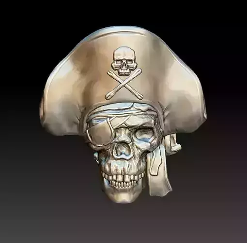 Pirate Skull 1 - relief - 2020 3D print model