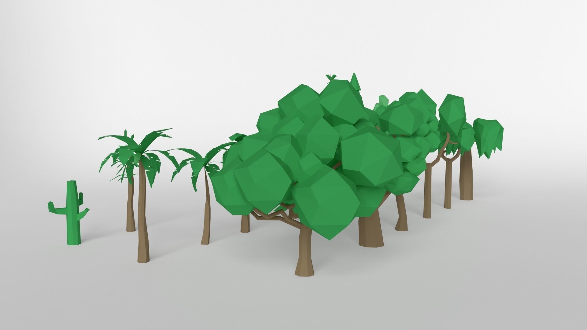 Low Poly Tree Pack Low-poly 3D model_1
