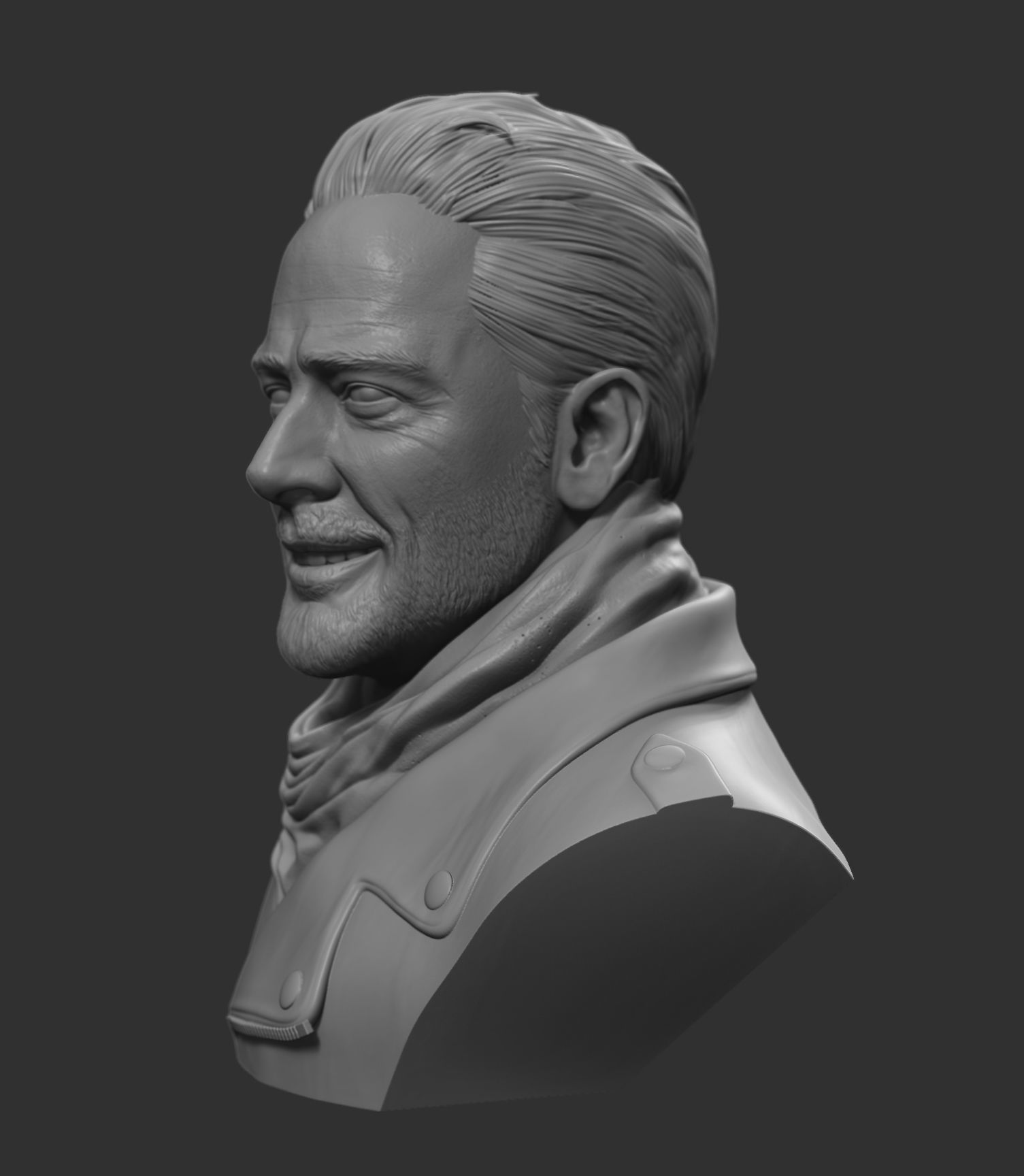 Negan - The Walking Dead Head Bust 3D print model_4