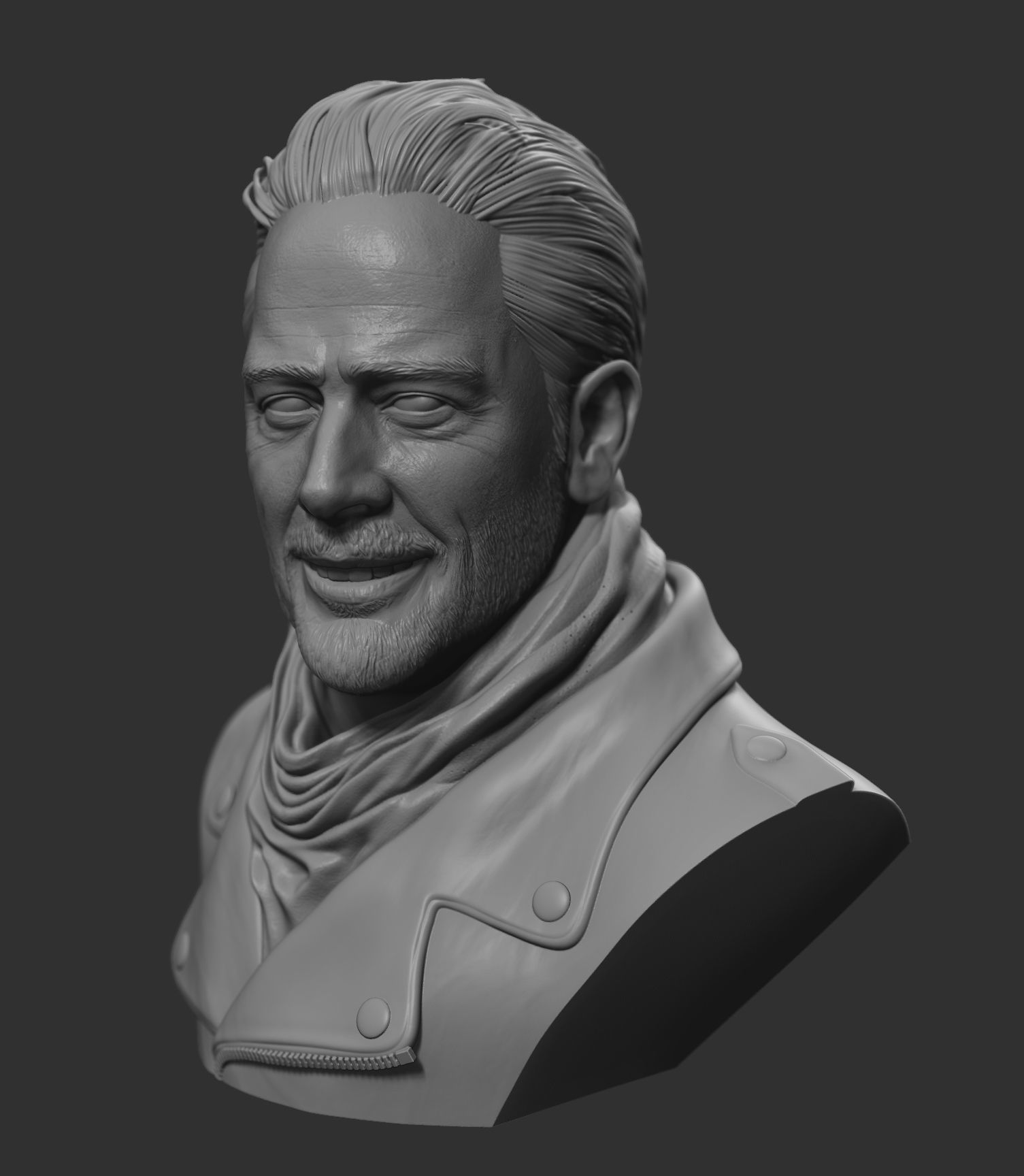Negan - The Walking Dead Head Bust 3D print model_2