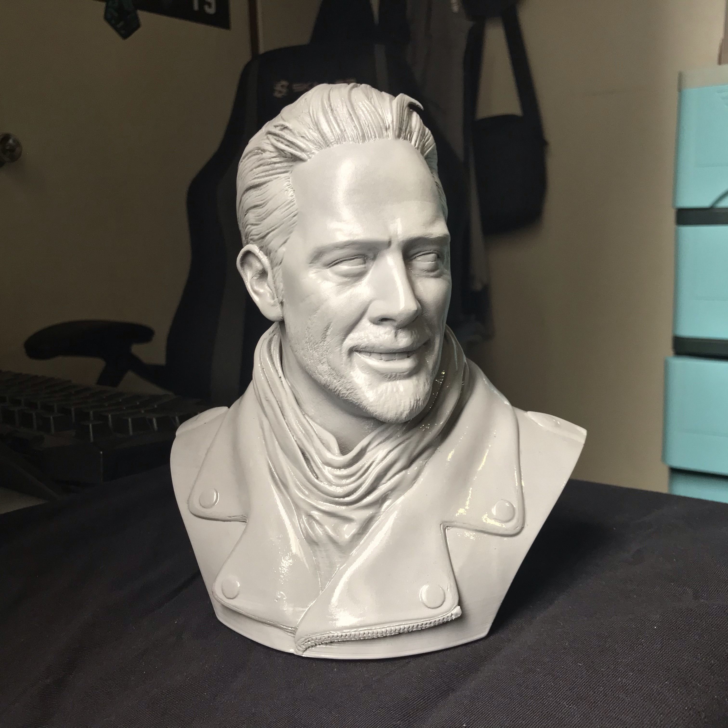 Negan - The Walking Dead Head Bust 3D print model_6