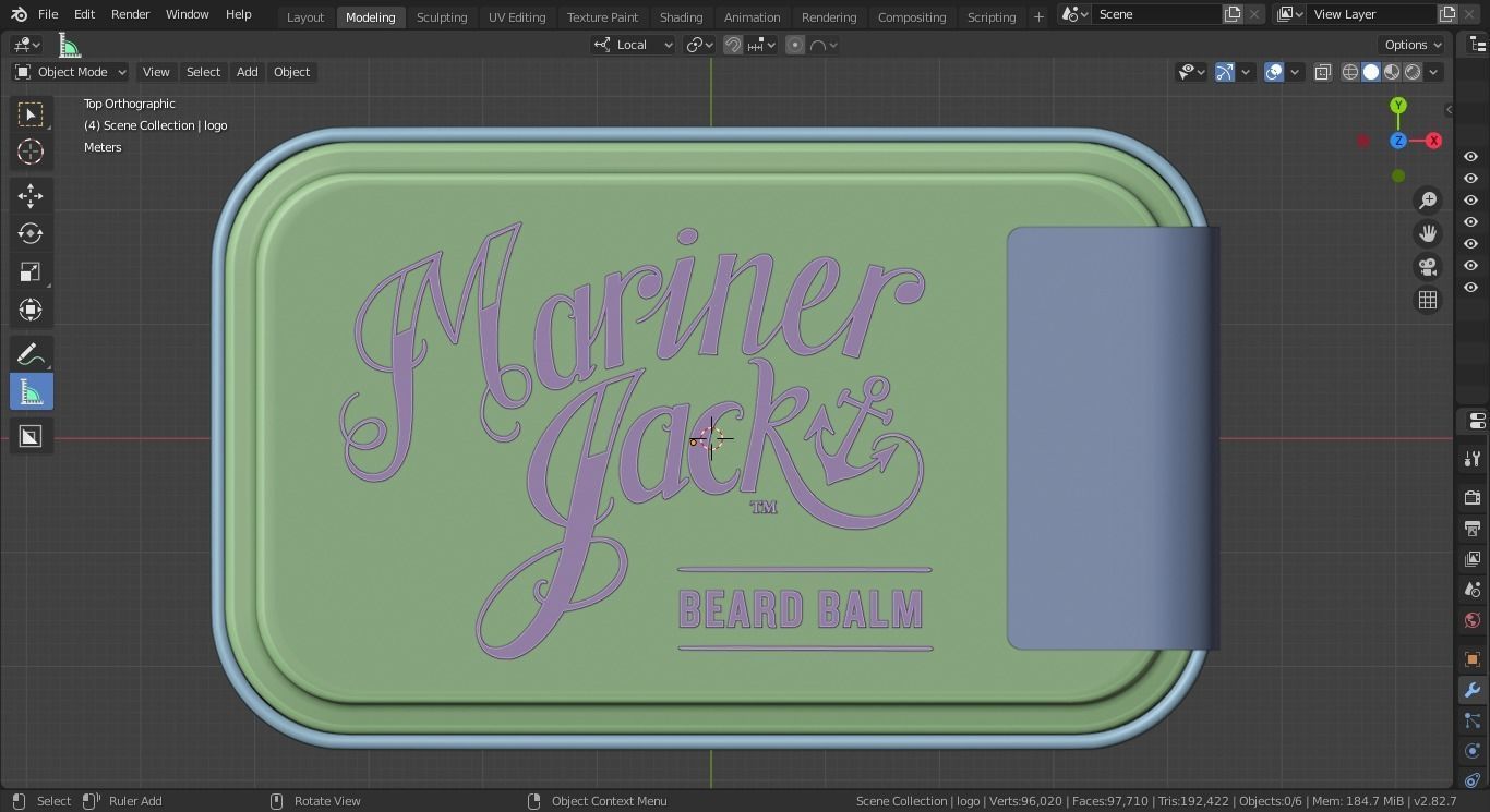 wax Box Low-poly 3D model_9