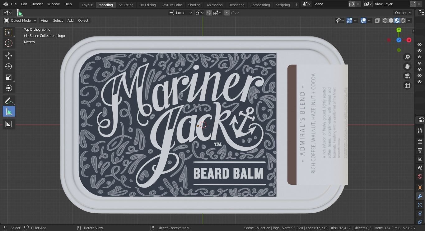 wax Box Low-poly 3D model_10