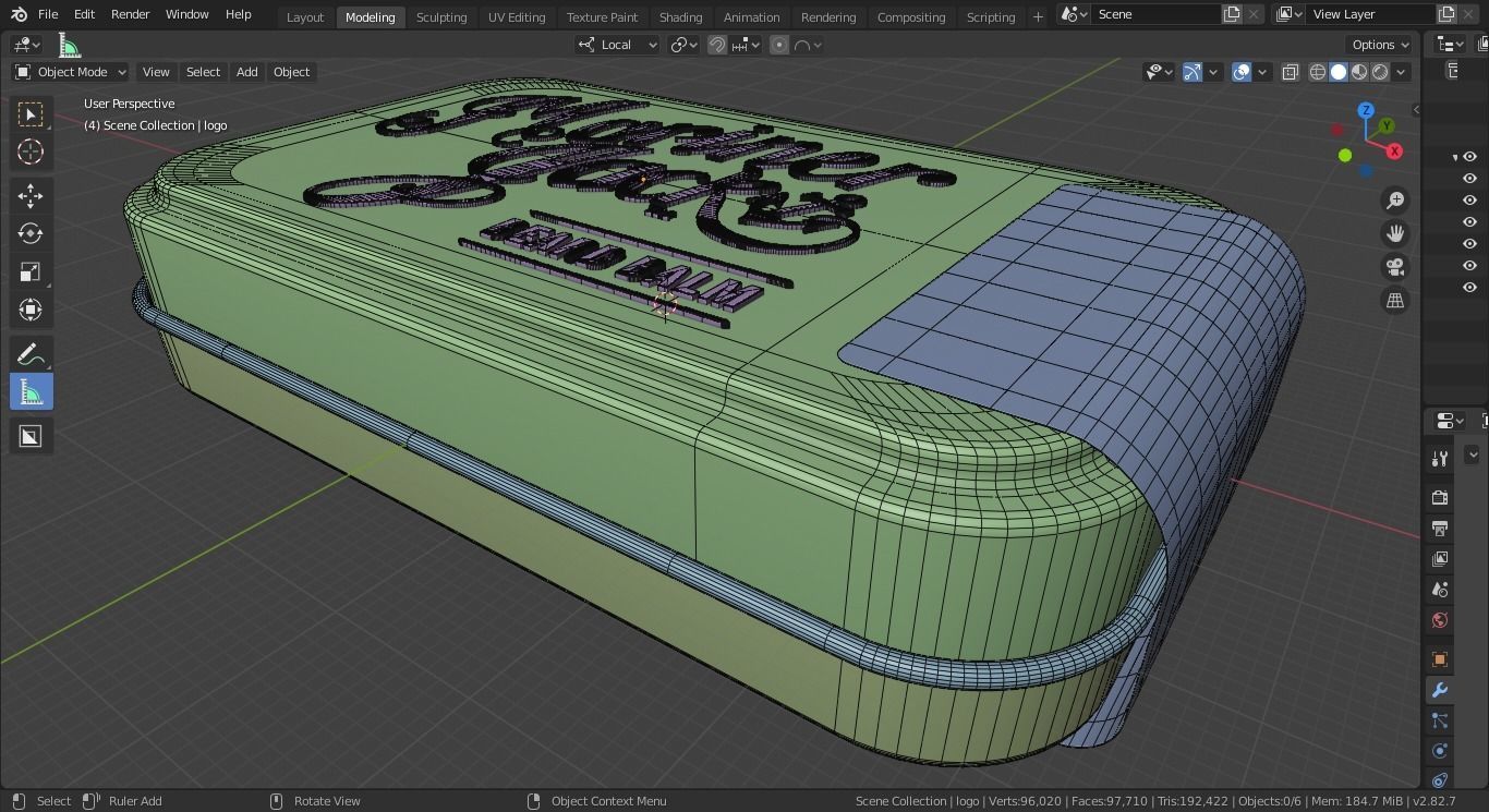 wax Box Low-poly 3D model_2