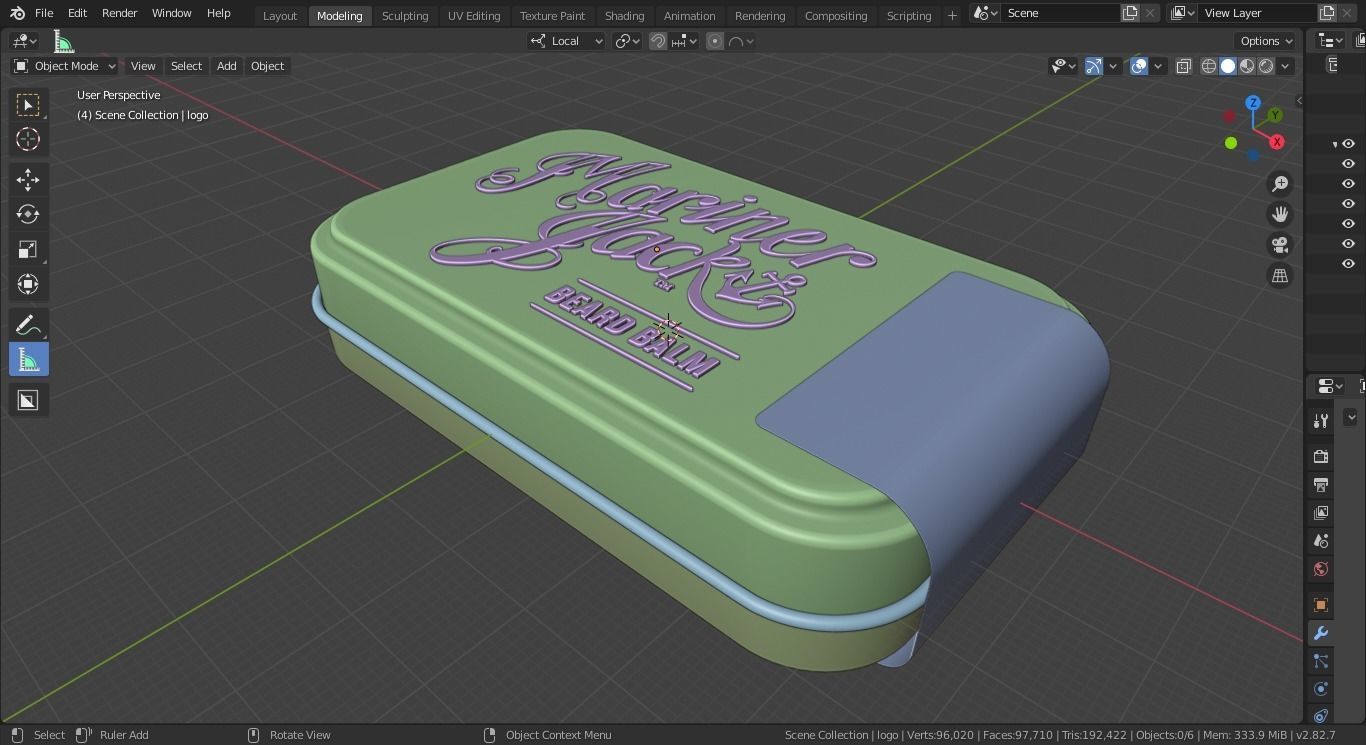 wax Box Low-poly 3D model_7