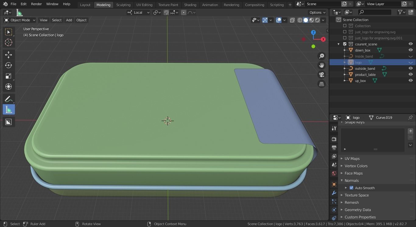 wax Box Low-poly 3D model_11