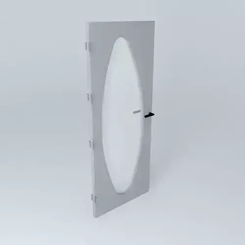 Letter O 3D door very detail with glass lock and hinger