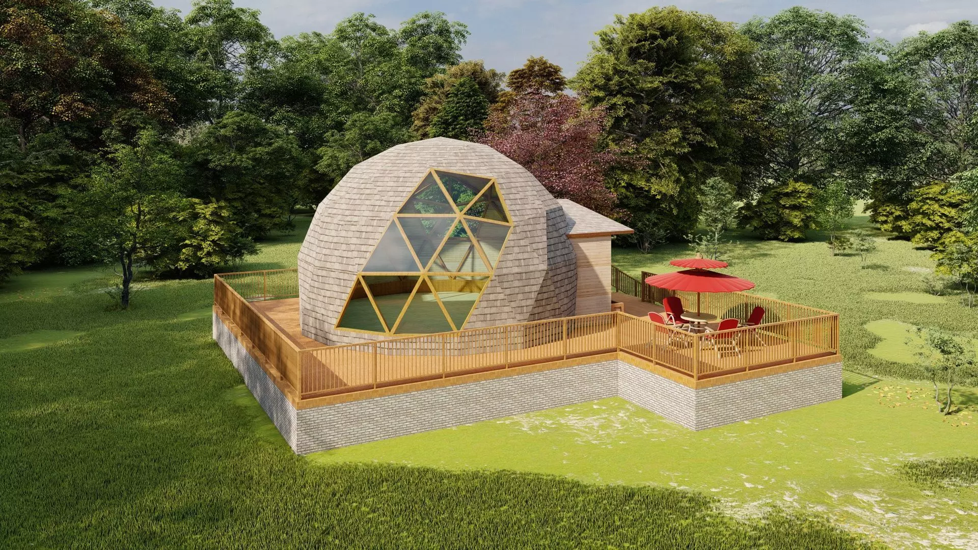 Geodesic Dome Guest House 3D model