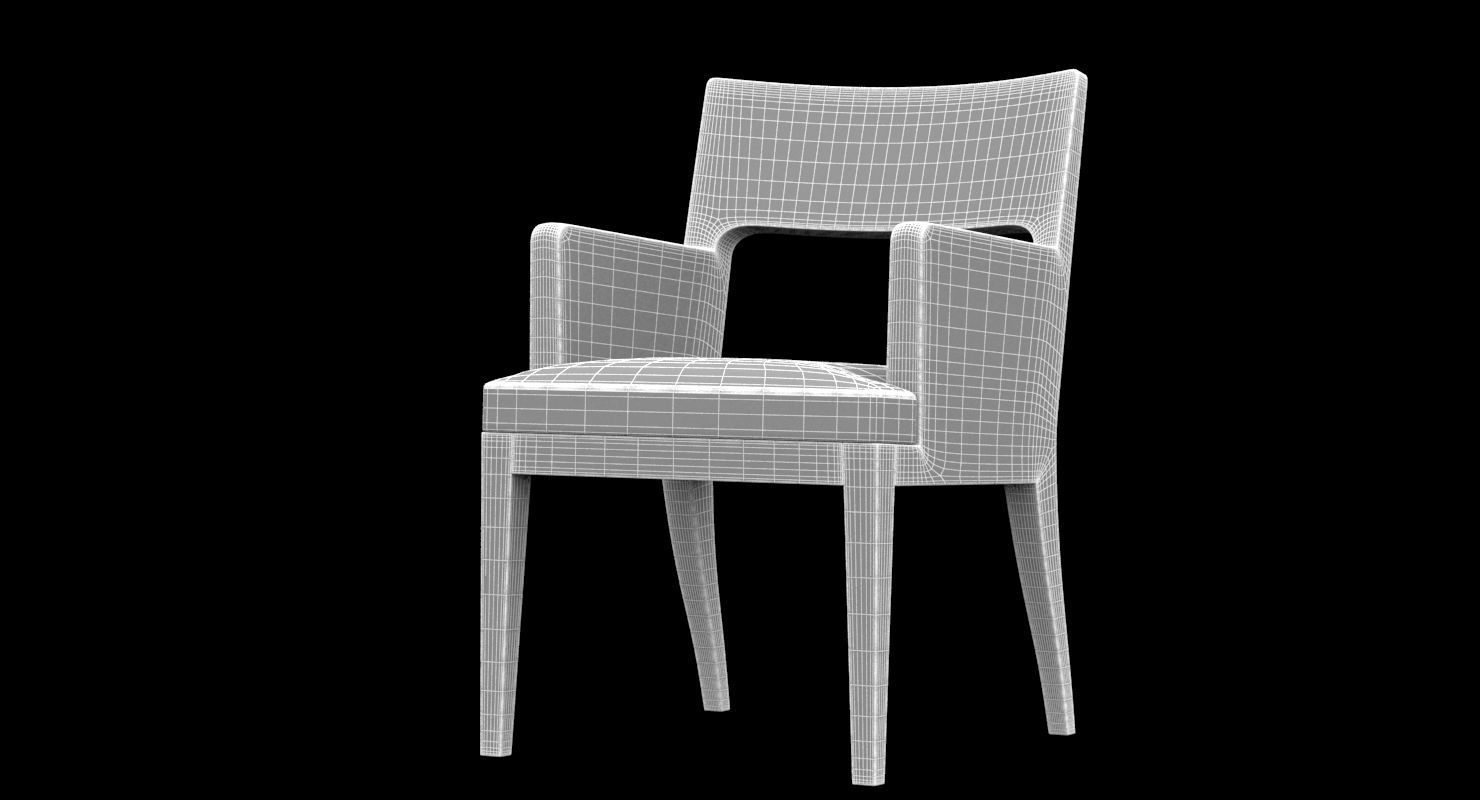 Christian Liaigre Musc Armchair 3D model_5