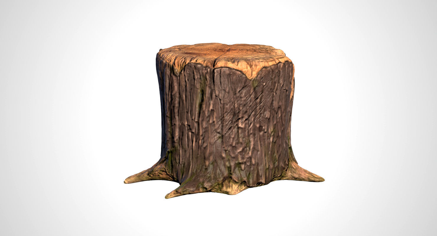 Stump tree 3D model_1