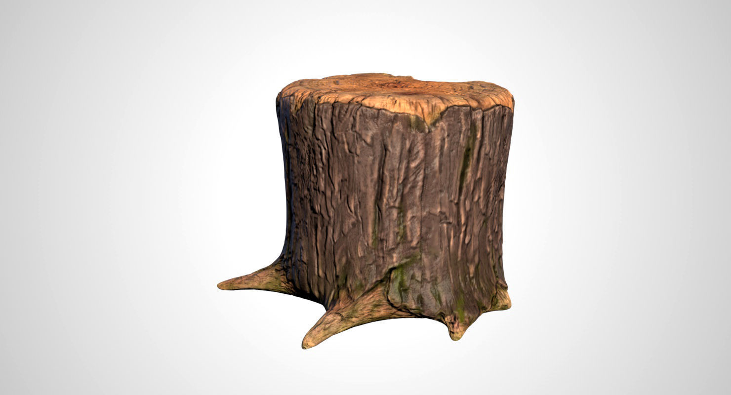 Stump tree 3D model_7